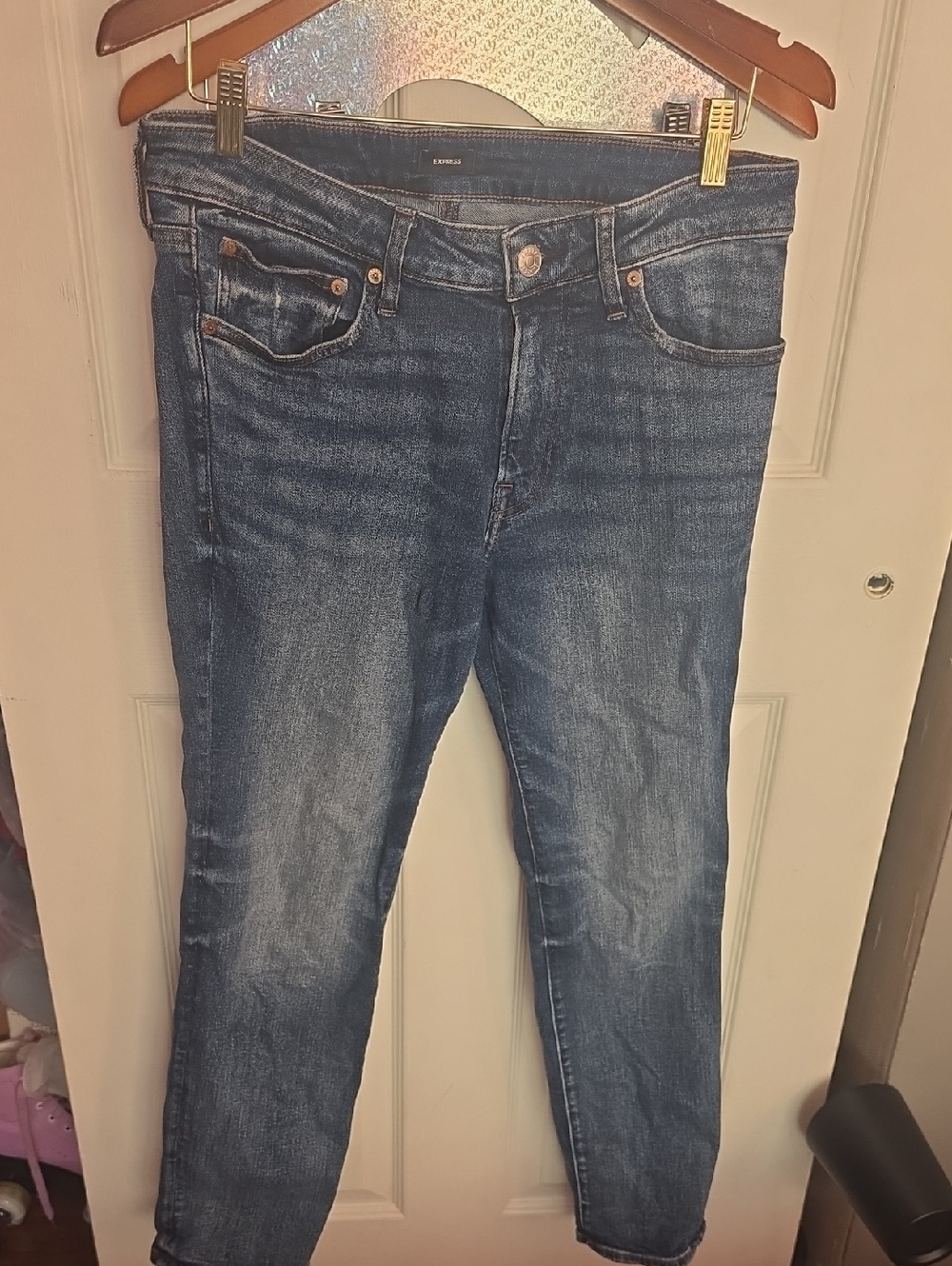 Express Men's SlimDark Blue  Denim Jeans